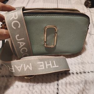 Marc Jacobs Green Crossbody Bag with Gold Accents